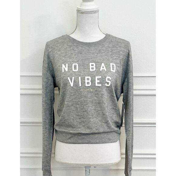 Spiritual Gangster No BAD VIBES Crew Neck Savasana Sweatshirt Women Size M NWT - Picture 2 of 10